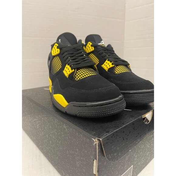 Air Jordan 4 Retro thunder mens size 10.5-NIB - Picture 3 of 12